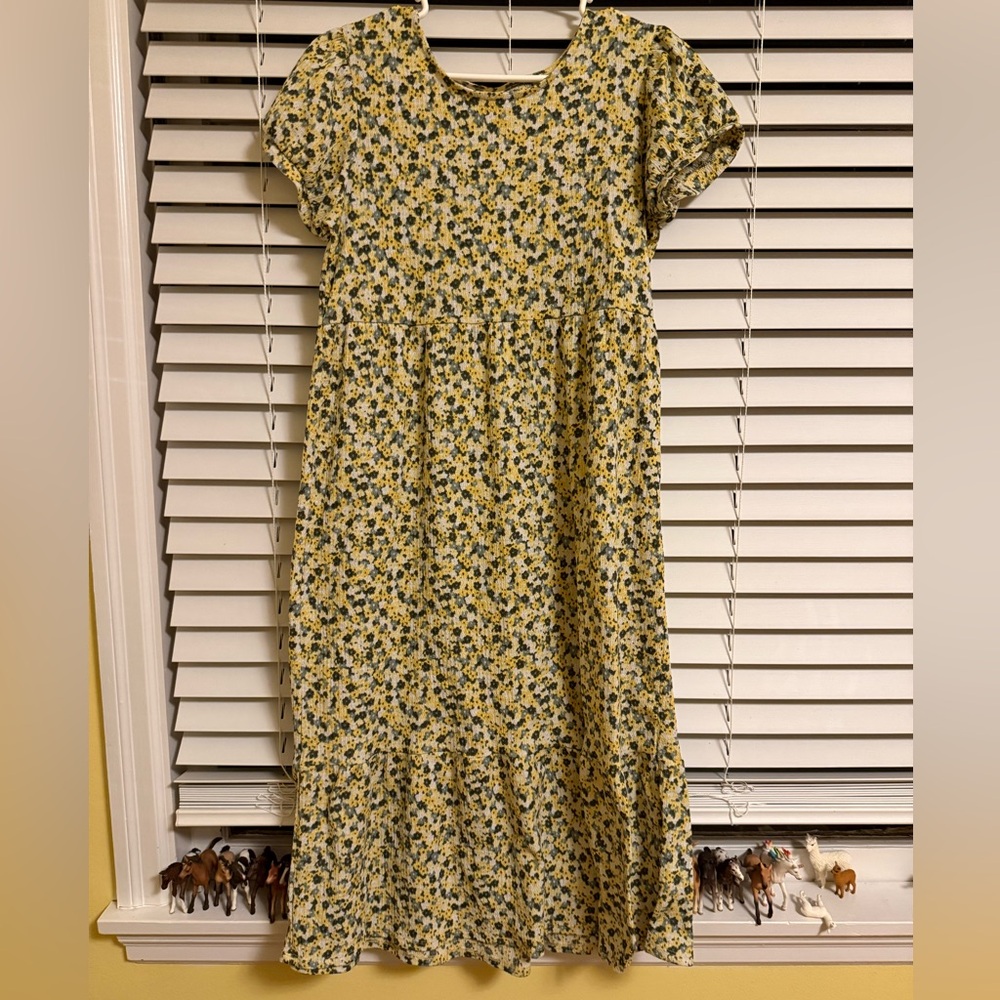 Floral Yellow Dress(Girls)